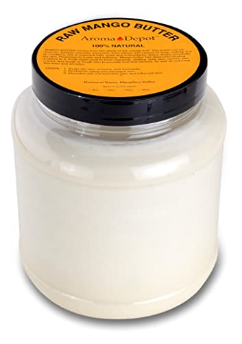 Aroma Depot 3 кг / 48 грама Сурово масло от манго нерафинирана и натурален чисто идеално за грижа за кожата,