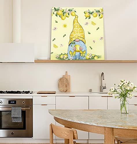 AXMSYun Джудже Цвете Лимон Живопис с маслени Бои на Платно Селска Къща Годишният Снимка в рамка на Стената Изкуство