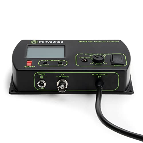 Регулатор на pH Milwaukee Instruments MC122US с аларма висок / нисък диапазон, 2-точков, Ръчно калибриране,