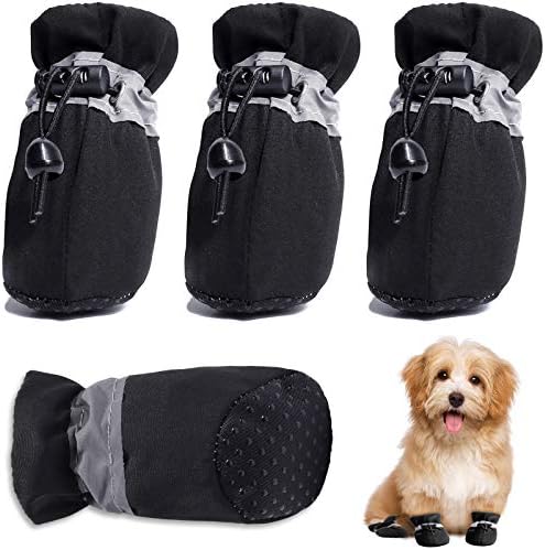 Обувки за кучета HOOLAVA, Защита за Ръцете за кучета със Светлоотразителни джапанки, Нескользящие Обувки за
