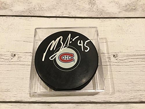 Марк Барберио подписа хокей шайба Монреал Канадиенс с автограф a - за Миене на НХЛ с автограф