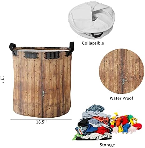 Пластмасова кошница AMABEAxyl Количка за мръсно бельо Кошница за съхранение Сгъваема Кошница за съхранение на