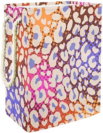 Inhomer Цветни Животински Принт 300D Оксфорд PVC, Водоустойчив Кошница За Дрехи, Голяма Кошница за Дрехи за