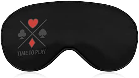 Символи Време на покер игра Маска за Сън със Завързани очи, с Красиви Сенки За очи Забавен Нощен Калъф за носене