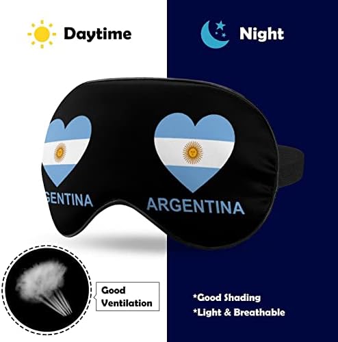 Love Argentina Забавно Маска За Очи За Сън Мека Превръзка на Очите с Регулируема Каишка Нощна Сянка за Мъже