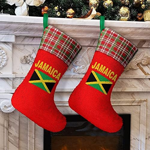 Флаг Ямайка, Коледни Празници Чорапи С Пайети, Обратим, което променя Цвета си, Магически Състав за Коледната