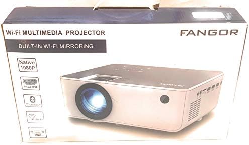 Проектор FANGOR 1080P HD, WiFi, Преносим шрайбпроектор с Bluetooth за гледане на филми на открито, видео проектор
