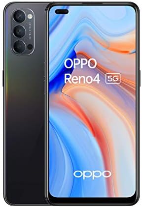 OPPO Reno4 5G с две SIM-карти, 128 GB ROM + 8 GB RAM (само GSM | Без CDMA) Android-смартфон с фабрично разблокировкой (Galactic Blue) - Международната версия