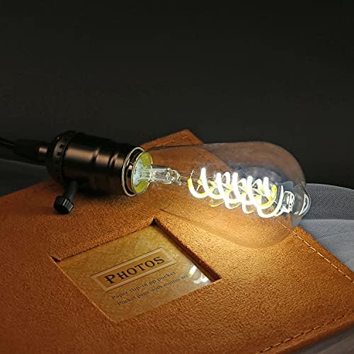 RuiAoTD ST58 (ST19) Реколта led крушка на Едисон, Естествен Бял 4000 До Антични Гъвкава Спирала led лампа с