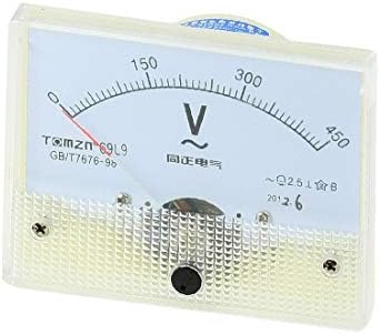 X-DREE AC 0-450 В Точната настройка на Правоъгълен Пластмасов корпус Аналогов метър напрежение, Волтметър (Voltmetro