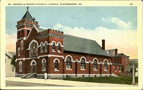 Римо-Католическата катедрала Св. Андрей Уэйнсборо, Пенсилвания, Пенсилвания Оригиналната антични картичка