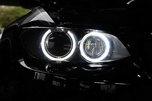 iJDMTOY 360-Градусова Ксеноновый Бял CREE 20 W Висока мощност H8 LED Angel Eyes е Съвместима с BMW E60 E61 E90
