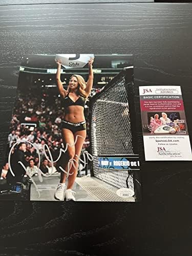 Момиче на Ринга на UFC Бритни Палмър Подписа Снимка 8x10 С Автограф Модели на UFC JSA COA - Снимки на UFC с