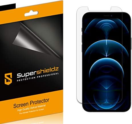 (6 опаковки) Supershieldz е Предназначена за iPhone 12 и iPhone 12 Pro (6,1 инча) Защитно фолио за екрана, прозрачен филм с висока разделителна способност (PET)