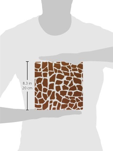 Подложка за мишка 3dRose LLC, 8 x 8 x 0,25 инча, модел под формата на жираф на кожата и животни, Кафяво и жълто,