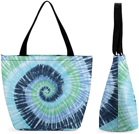 RODHAMON Холщовая чанта-тоут с цип За пазаруване, за украса на прозорци, цветни модел за пътуване, пазаруване,