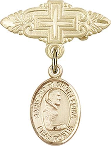 Детски иконата в Религиозната асоциация със златен пълнеж с амулет Свети Пио от Пьетрельчины и Иконата-игла